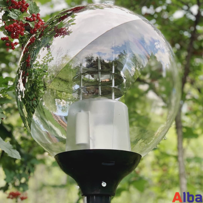 Шар 400мм с серебристым напылением Светильник уличный 40см