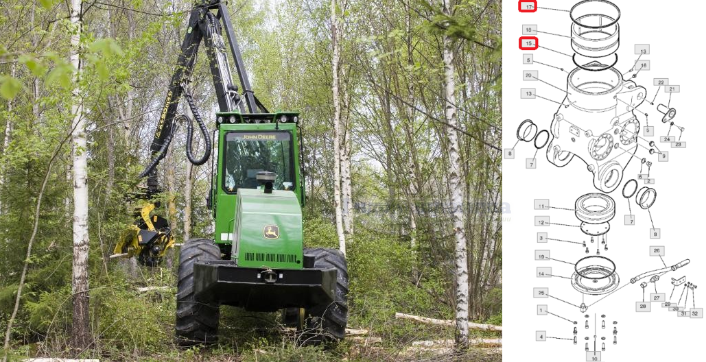 Лесозаготовительный трактор John Deere 970D