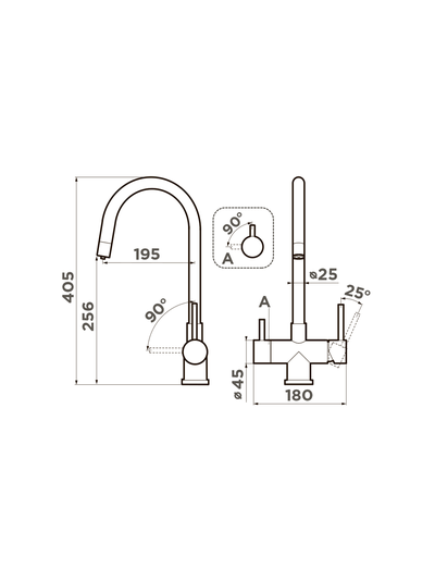 Смеситель OMOIKIRI AKITA GB