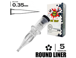 5RL/0,35 mm - Round Liner "BIG-WASP" (Matte Transparent)
