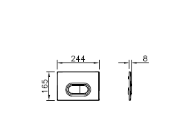 VitrA Панель смыва Loop O металлическая антивандальная для инсталляций, 740-0940