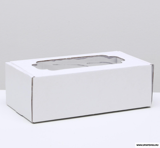Коробка картонная с  окном 23 x 12 x 8 см Белый