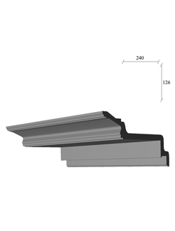 карниз гладкий К-16