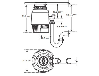 Измельчитель пищевых отходов InSinkErator Evolution Plus 1000 EC
