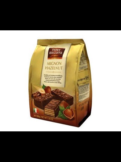Вафли в шоколаде Mignon Hazelnut Feiny Biscuits Лесной орех, 200 г