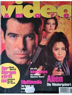 Video And More Magazine May 1997 Pierce Brosnan, Kim,  Иностранные журналы о кино, Intpressshop