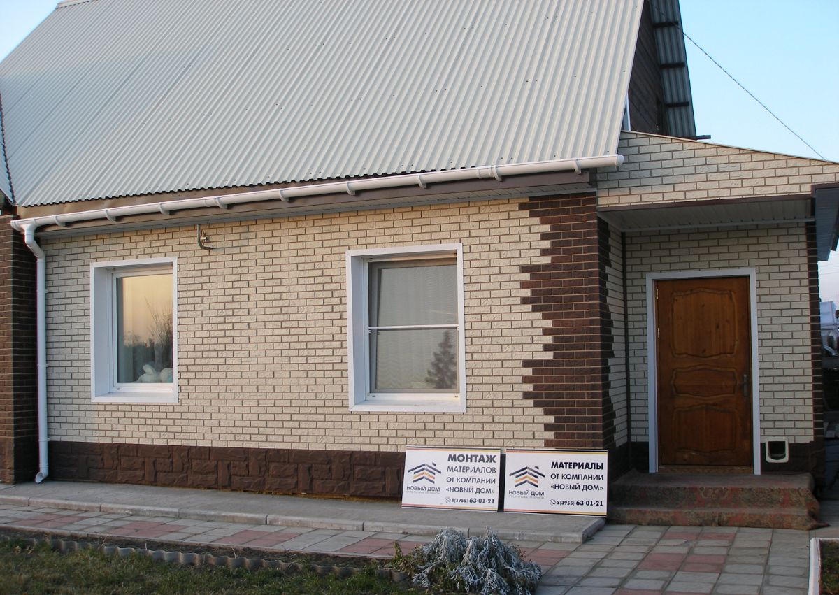 Отделка дома фасадными панелями