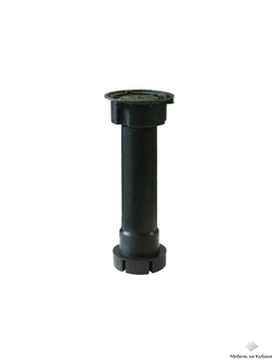 Опора кухонная регулируемая 145-165мм, разборная, черная (без клипсы) под саморез