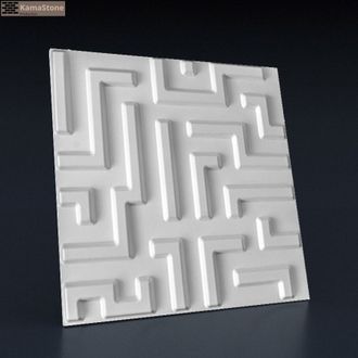 dekorativnaya-oblicovochnaya-3d-panel-kamastone-labirint-mejz-1011-pod-pokrasku-gips