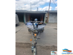 Транспортировочный и стояночный тент для лодки ВАЙТМАНА  400R  с лебедкой и роульсом