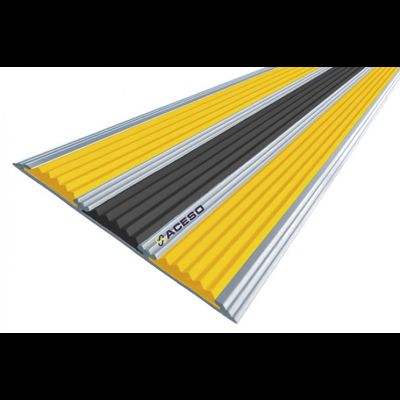 Алюминиевая полоса с тремя резиновыми вставками