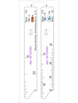 Линейка Sauza (0.5л./0.7л./1 л.)/ Hornitos (0.7л.) L=28 см. В=2 см. /1/