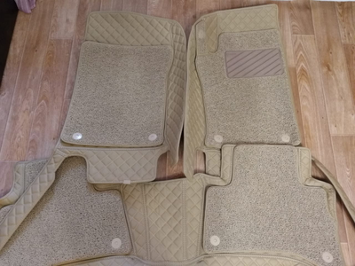 Коврики Люкс 3D бежевая экокожа и бежевая отстрочка