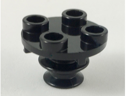 Plate, Round 2 x 2 Thin with Rotation Stem, Black (40145 / 6252373)