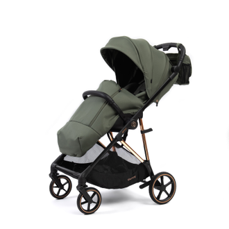 Коляска прогулочная и автокресло Peppy Amici (Green) рама Gold