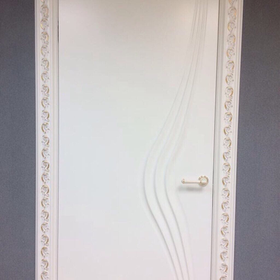 PORTE RICHI (Беларусь). АРБАТ, МОДЕЛЬ ЛЧ12 (Л11), ЭМАЛЬ БЕЛАЯ. ПОЛОТНО ГЛУХОЕ с 3D ФРЕЗЕРОВКОЙ