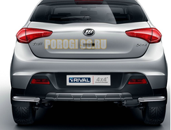 Защита заднего бампера d42 Уголки для Lifan X50 (2015-…)