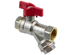 Кран шаровый 1/2"-15ММ фильтр баб. [5708]