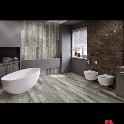 SPC ламинат Damy Floor Family Дуб Рустикальный Серый / Rustic Gray Oak TCM369-28 43 класс толщина 4.0 мм с фаской замковый 2.635 м2