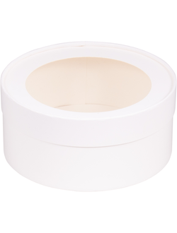 Коробка круглая для зефира, печенья с/о (белая), Д160*70мм
