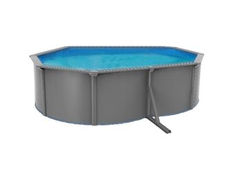 Морозоустойчивый бассейн Poolmagic Anthracite размер 6.1x3.6x1.3 м овальный Sky Basic