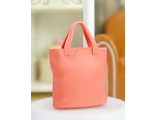 Оранжево-розовая хозяйственная сумка с двумя ручками. (340)