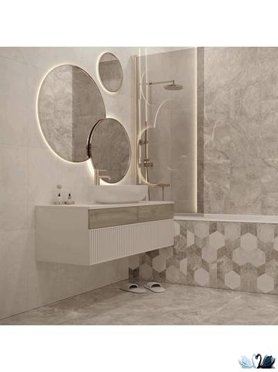 Плитка настенная Belani Antique декор бежевый 30 х 60 см под мрамор Береза керамика