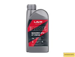 Моторное масло RIDE QUADRO 4Т 5W40 SM LAVR MOTOLINE, 1 л / Ln7755