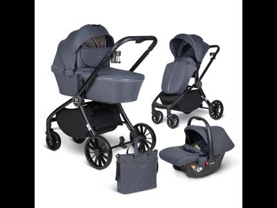 Детская коляска 3 в 1 Farfello Baby Shell Серый