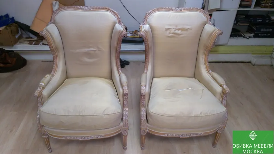 Порванная обивка итальянских кресел
☎ 