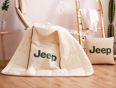 Подушка - одеяло с логотипом JEEP