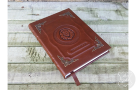 блокнот из телячьей кожи с тиснением, подарок руководителю, кожаный ежедневник, ежедневник на заказ