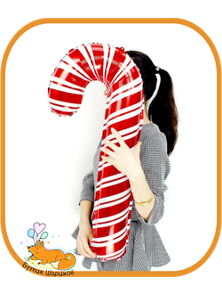 воздушный шар с гелием красный леденец трость