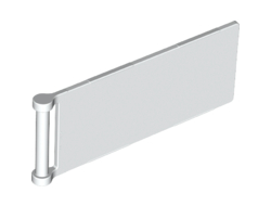 Flag 7 x 3 with Bar Handle, White (30292 / 6196680 / 6284173 / 6339199)