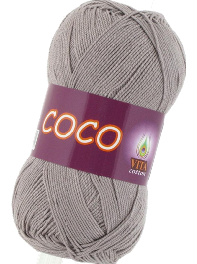 Coco (Vita cotton) пряжа цвет №4333 серый