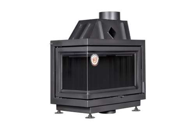 Каминная топка Альфа 700 L/LB белый/черный шамот два стекла левая, Экокамин (Россия)