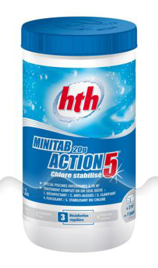 hth Медленный стабилизированный хлор 5 в 1 1,2 кг