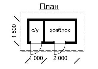 ХОЗ.БЛОК КАРКАС: ГАБАРИТНЫЕ РАЗМЕРЫ: (1.5Х3М), ОБЩАЯ ПЛОЩАДЬ: 4.5М²