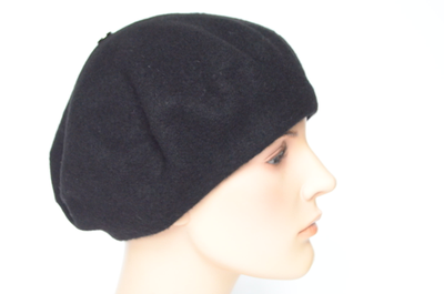 Vizio Collezione берет из фетра итальянский черного цвета