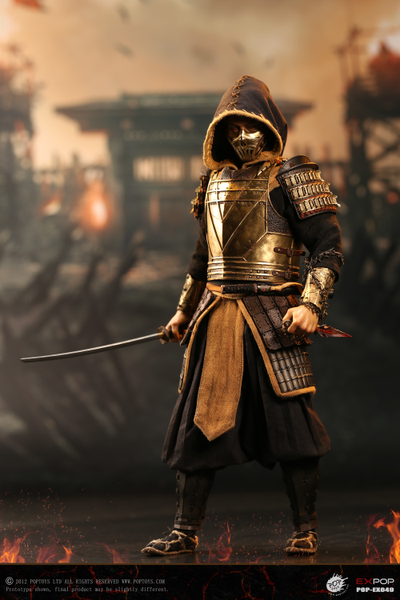 Скорпион, Ханзо Хасаши (Mortal Kombat 2021) - Коллекционная ФИГУРКА 1/6 Representative from Hell—Warrior Scorpion (EX049) - POPTOYS