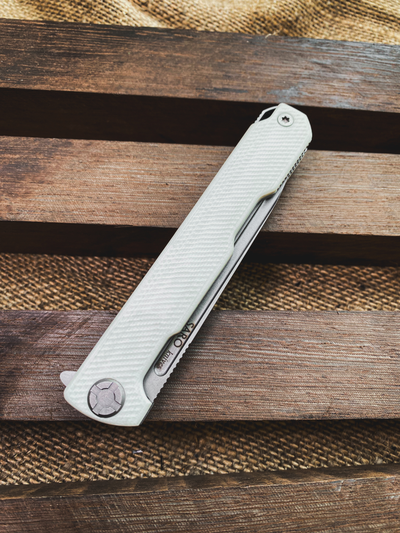 Складной нож Single EVO. Клинок ДОЛ, сталь AUS10, рукоять G10, цвет белый