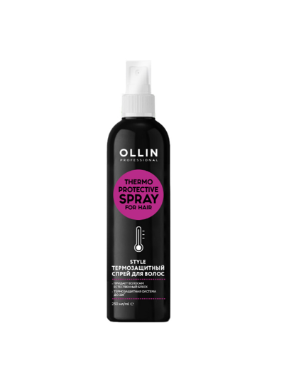 OLLIN STYLE Термозащитный спрей для волос, 250 мл