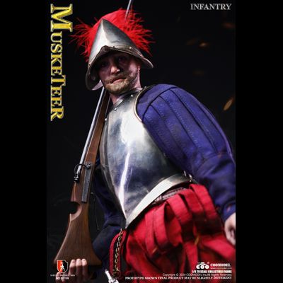 Испанский мушкетер (медно-никелевая версия) - КОЛЛЕКЦИОННАЯ ФИГУРКА 1/6 Series of Empires Spanish Conquistadors Nickel Silver Edition MUSKETEER (SE139) - COOMODEL