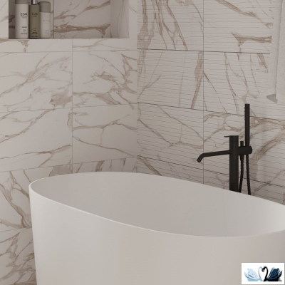 Плитка Belani Torano бежевый 30 х 60 см под мрамор, глянец Береза керамика, настенная