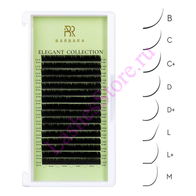 Ресницы чёрные BARBARA «ELEGANT» - Одна длина (16 линий)