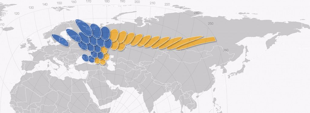 Спутник Ямал-601 на карте