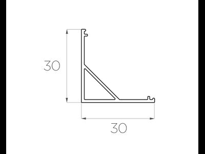 Алюминиевый профиль 4L-3030-U ANOD