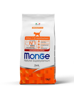 Корм для котят Monge (Монж) с уткой 1,5 кг