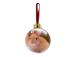 Новогодний ёлочный шар год Кролика №4