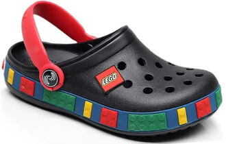 Crocs Lego Clogs Детские черные с красным